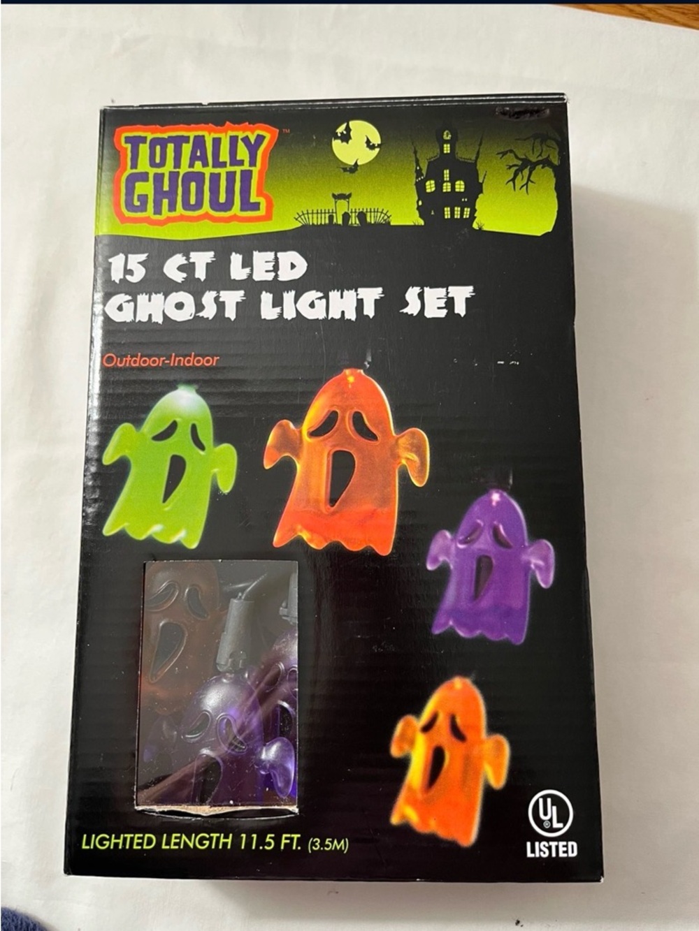 Totally Ghoul 15 ct LED Ghost Light Set - Multicolor